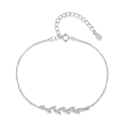[Polaidi Jewelry]Elegant Wheat Leaves Shape Bracelet