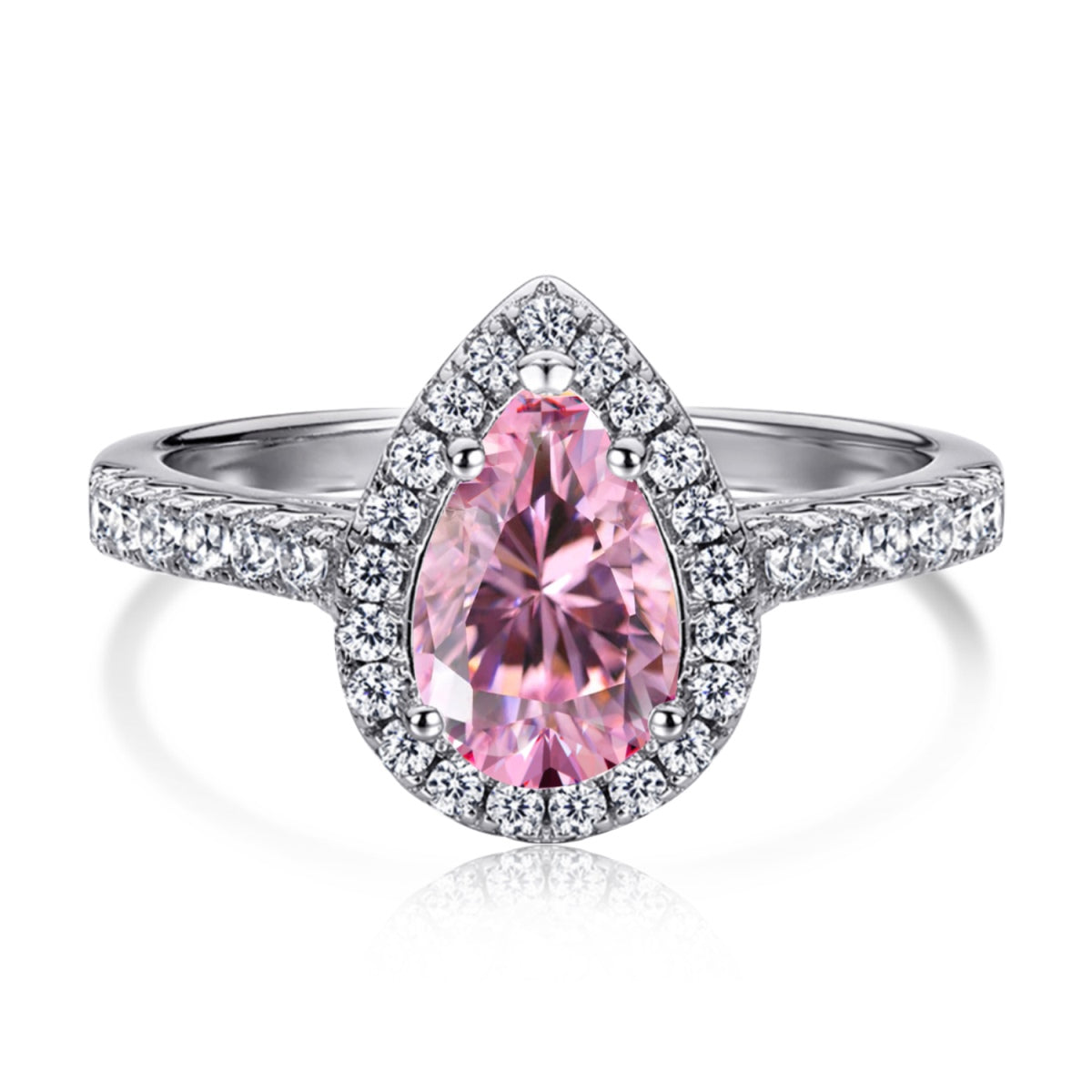 [Polaidi Jewelry]1.0 Carat Luxurious Resplendent Water Drop Shape Wedding Ring