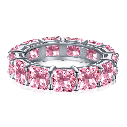 [Polaidi Jewelry]Elegant Princess Cut Tennis Ring