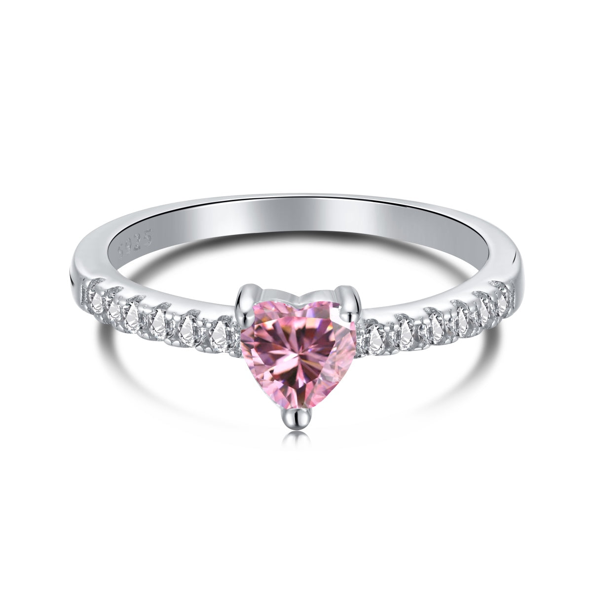 [Polaidi Jewelry]0.5 Carat CaratEternity Charming Heart Shape Lover Ring