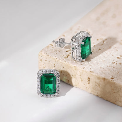 [Polaidi Jewelry]Luxurious Dainty Emerald Cut Banquet Earrings