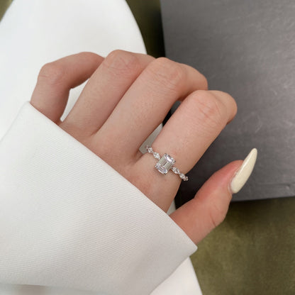 [Polaidi Jewelry]1.0 Carat Dainty Resplendent Radiant Cut Daily Ring
