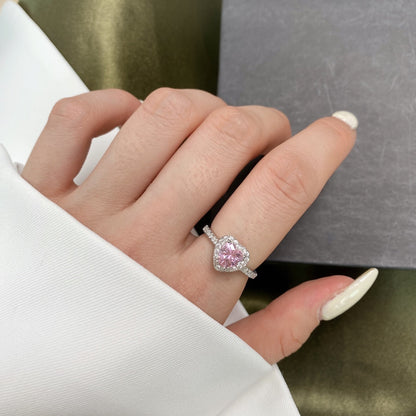 [Polaidi Jewelry]Eternity Splashy Romantic Heart Shape Lover Ring