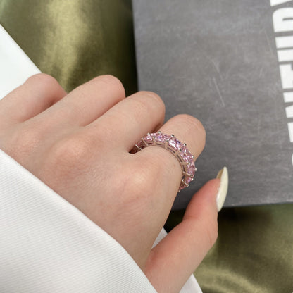 [Polaidi Jewelry]Elegant Princess Cut Tennis Ring