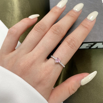 [Polaidi Jewelry]0.5 Carat CaratEternity Charming Heart Shape Lover Ring