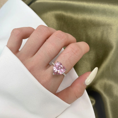 [Polaidi Jewelry]6.0 Carat Luxurious Sparkling Romantic Heart Cut Lover Ring
