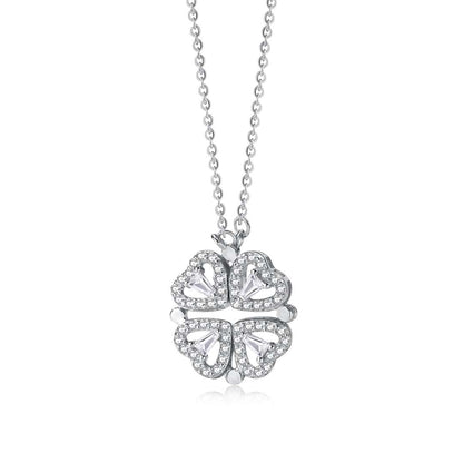 [Polaidi Jewelry]Ornate Heart Cut Flower Shape Necklace