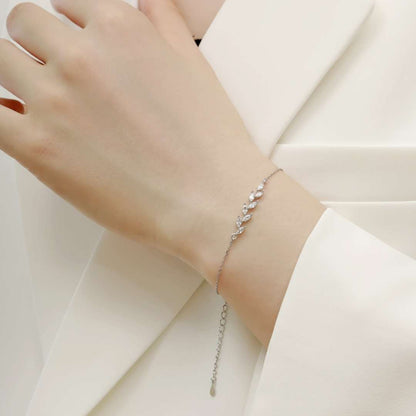 [Polaidi Jewelry]Elegant Wheat Leaves Shape Bracelet