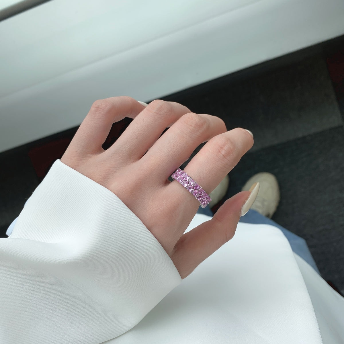 [Polaidi Jewelry]Sparkling Full Heart Ring