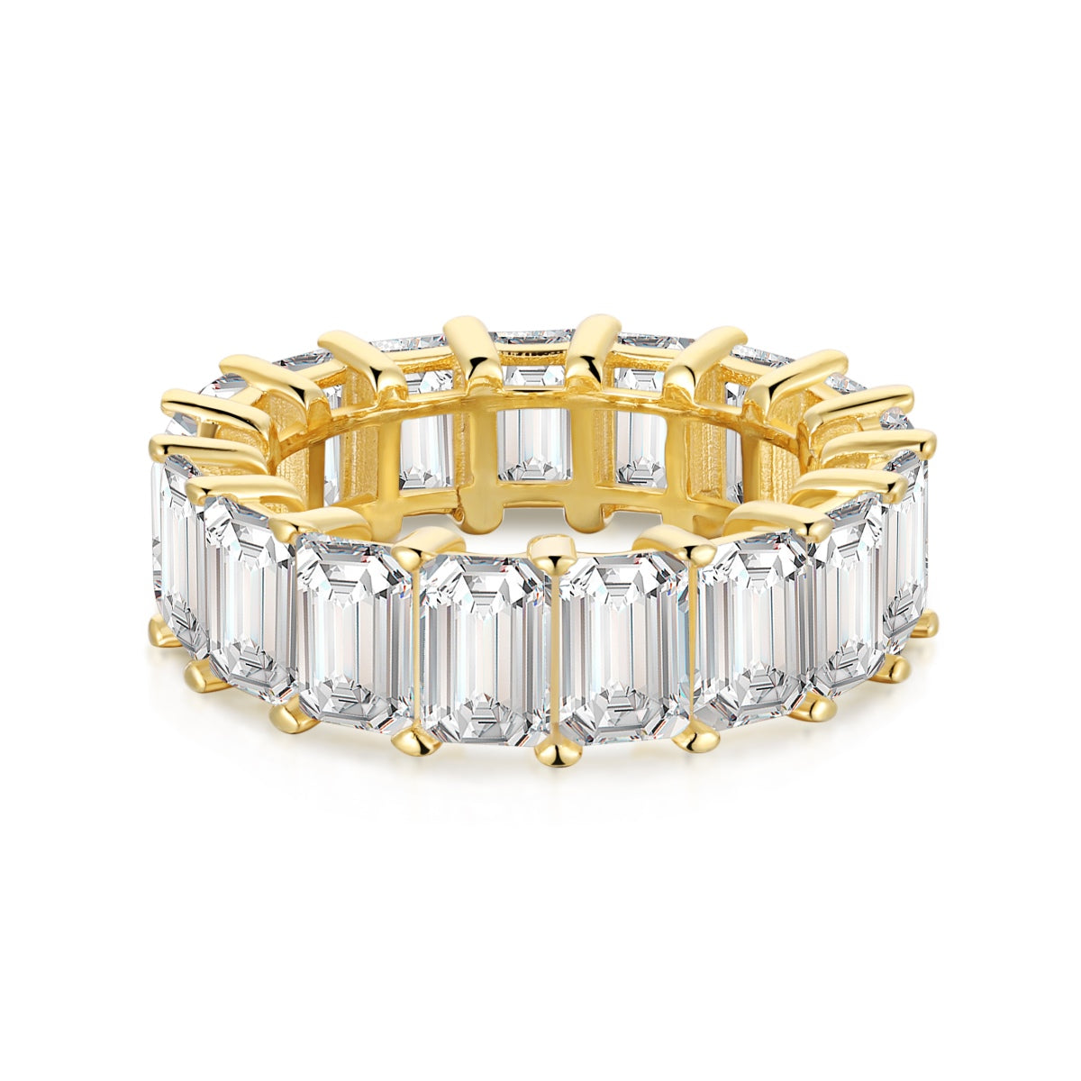 [Polaidi Jewelry]0.75 Carat Elegant Emerald Cut Tennis Ring