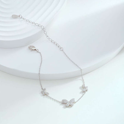 [Polaidi Jewelry]Delicate Butterfly Pendant Bracelet