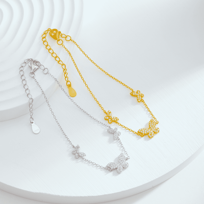[Polaidi Jewelry]Delicate Butterfly Pendant Bracelet