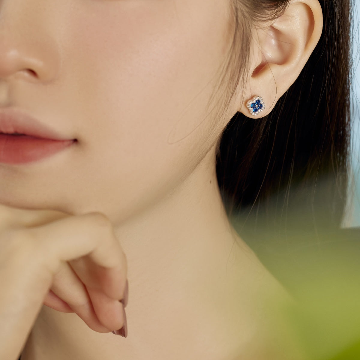 [Polaidi Jewelry]Four-Leaf Clover Flower Shaped Earrings