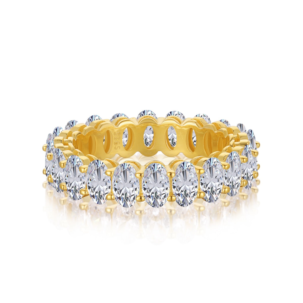 [Polaidi Jewelry]Ornate Oval Cut Tennis Ring