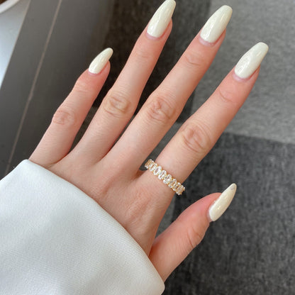 [Polaidi Jewelry]Ornate Oval Cut Tennis Ring
