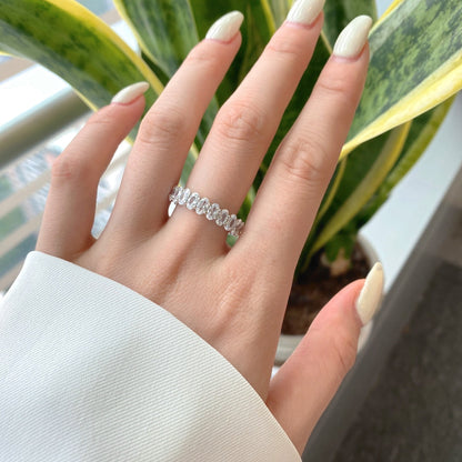 [Polaidi Jewelry]Ornate Oval Cut Tennis Ring