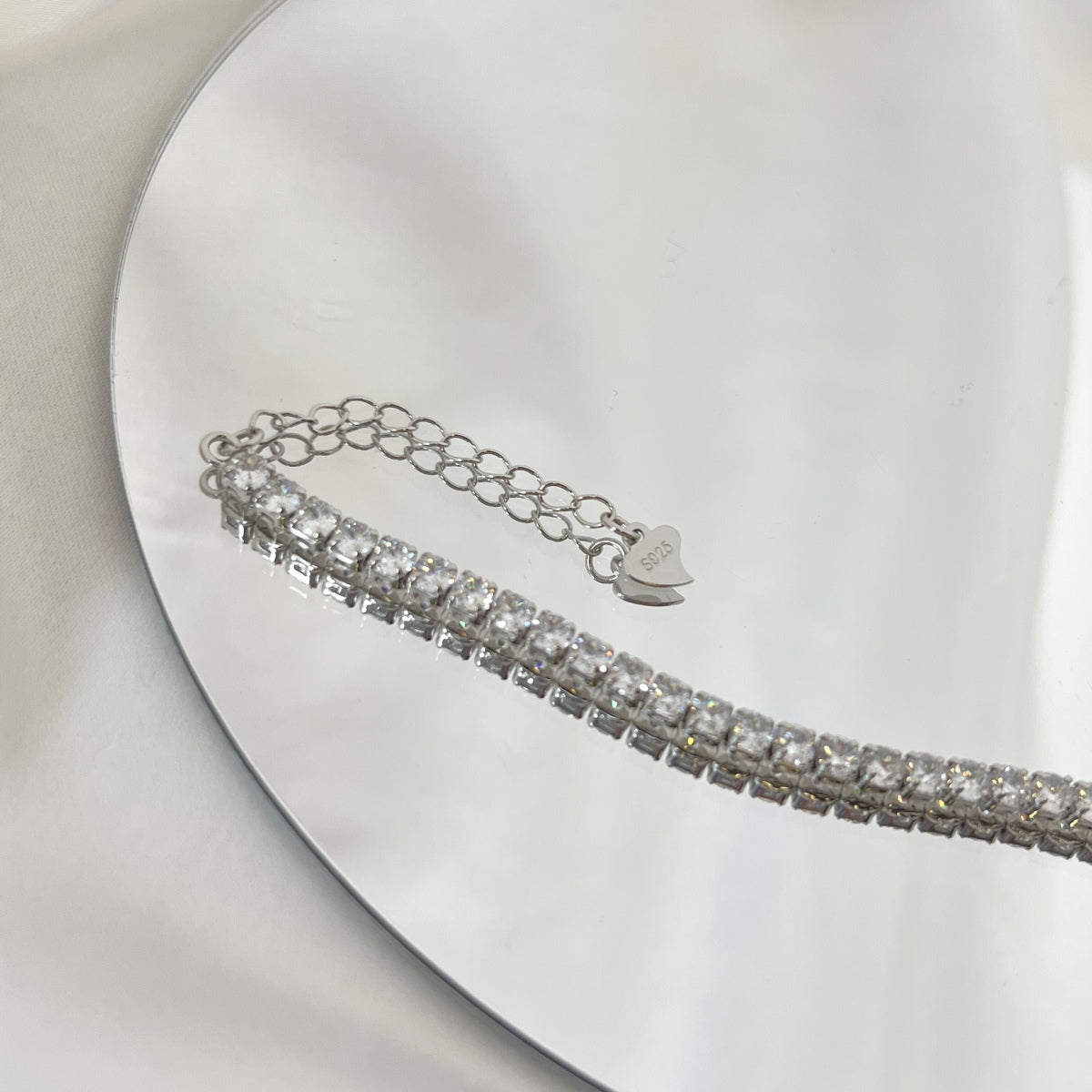 [Polaidi Jewelry]Sparkling Round Cut Daily Bracelet
