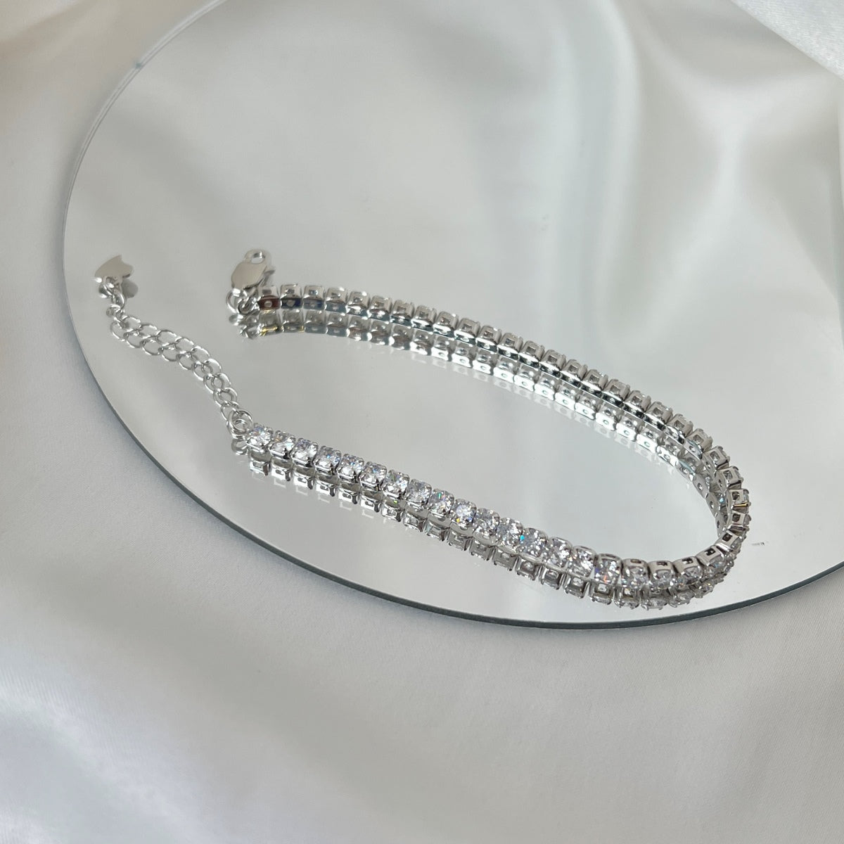 [Polaidi Jewelry]Sparkling Round Cut Daily Bracelet