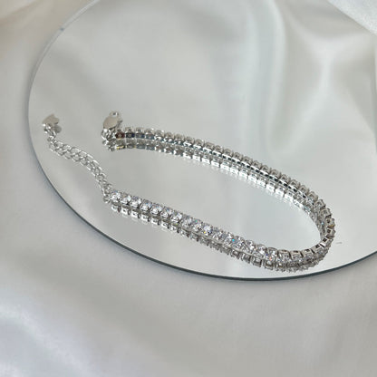 [Polaidi Jewelry]Sparkling Round Cut Daily Bracelet