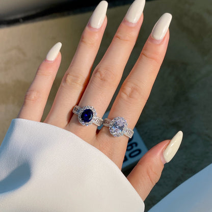 [Polaidi Jewelry]1.5 Carat Dazzling Charming Oval Cut Banquet Ring