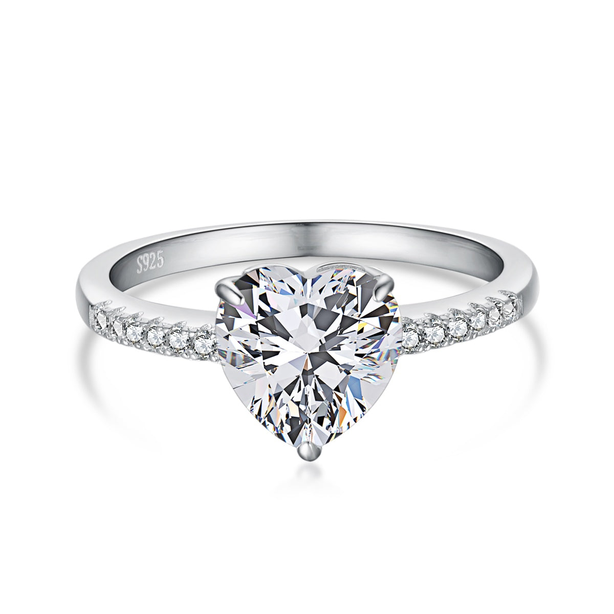 [Polaidi Jewelry]2.0 Carat Dazzling Lustrous Heart Cut Lover Ring