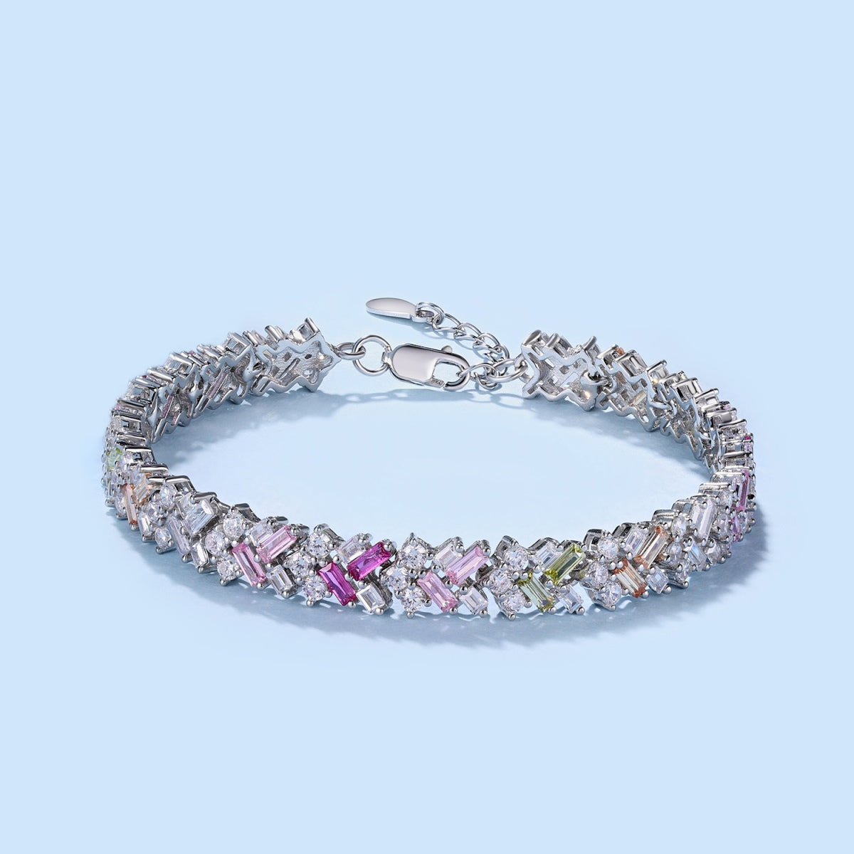[Polaidi Jewelry]Dazzling Unique Multi Shape Daily Bracelet