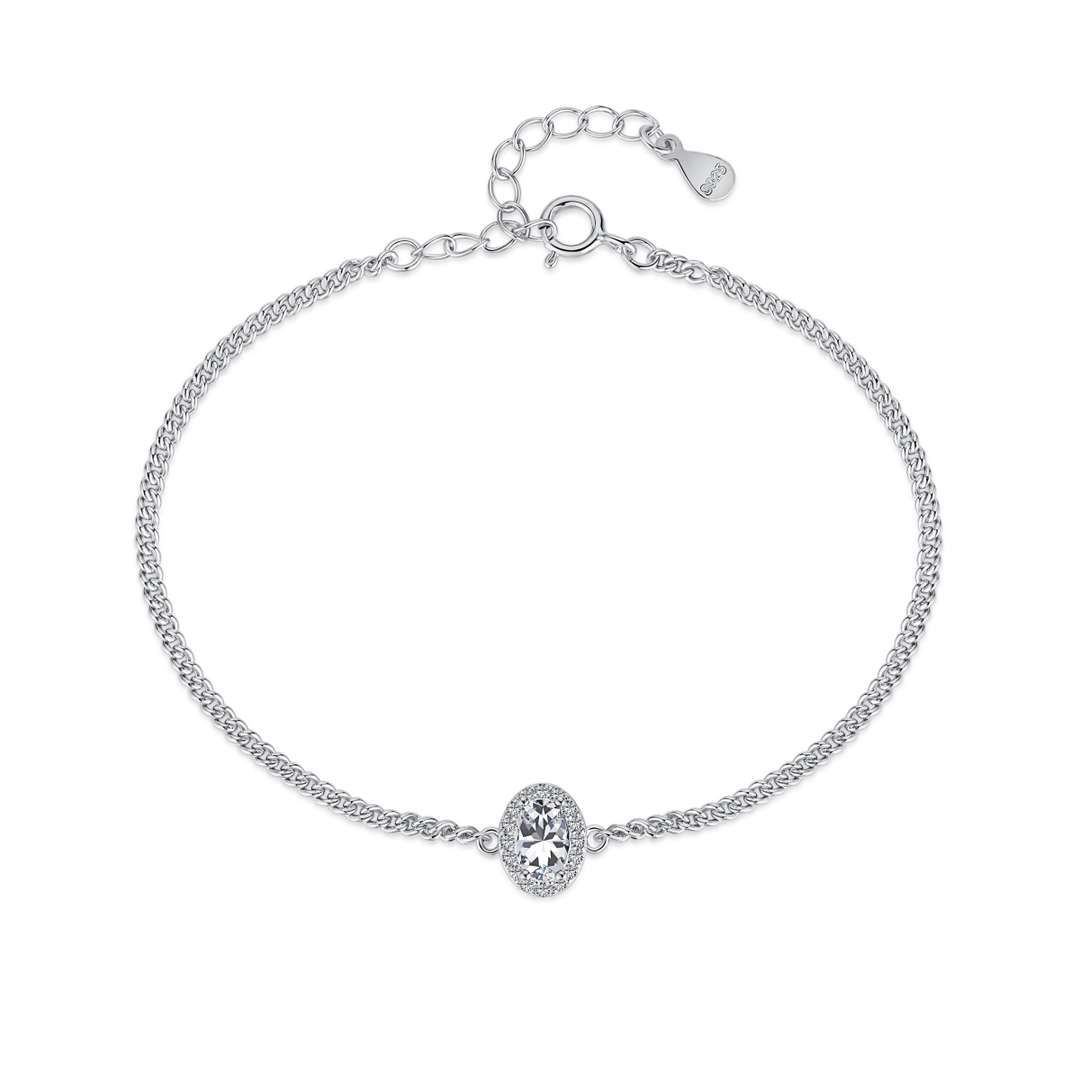 [Polaidi Jewelry]Exquisite Oval Shape Bracelet
