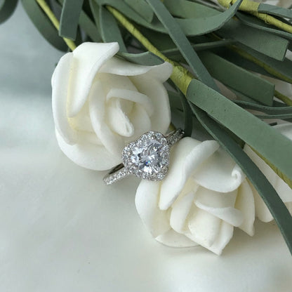 [Polaidi Jewelry]Eternity Splashy Romantic Heart Shape Lover Ring