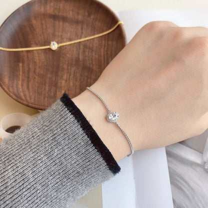 [Polaidi Jewelry]Exquisite Oval Shape Bracelet