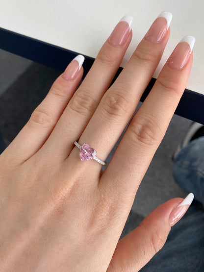 [Polaidi Jewelry]2.0 Carat Dazzling Lustrous Heart Cut Lover Ring