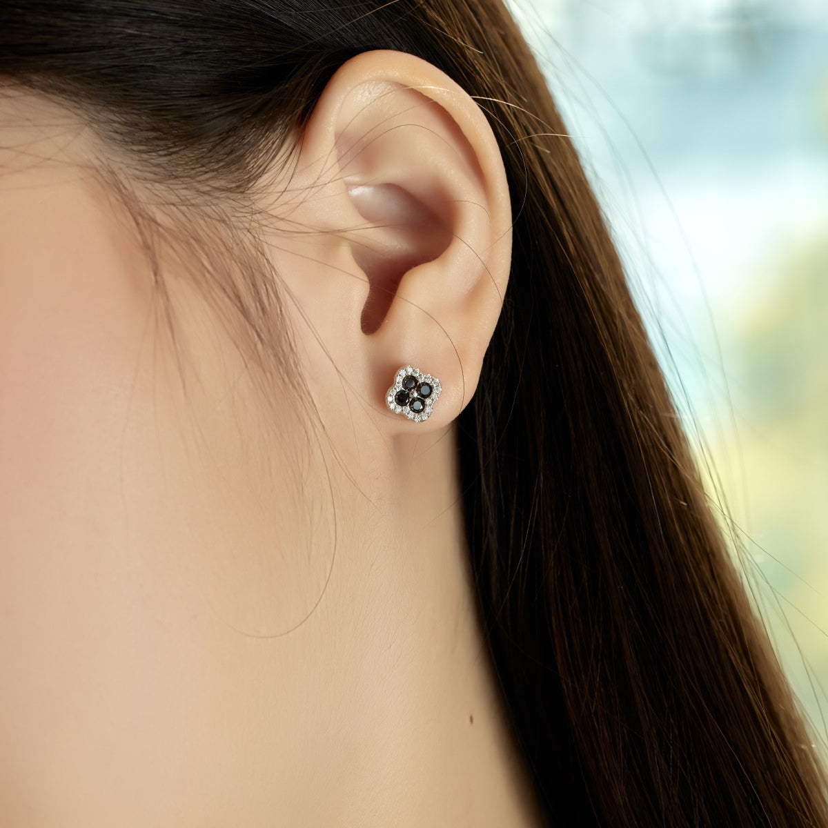 [Polaidi Jewelry]Four-Leaf Clover Flower Shaped Earrings
