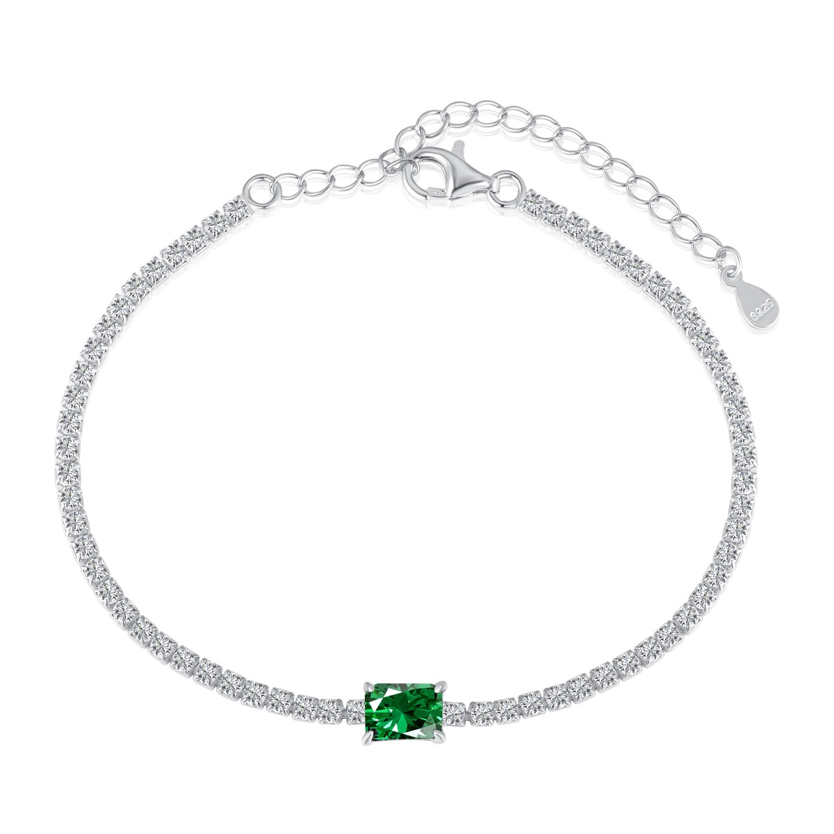 [Polaidi Jewelry]1.0 Carat Unique Emerald Cut Banquet Bracelet