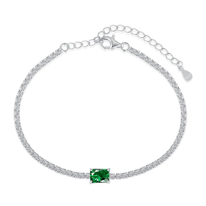 [Polaidi Jewelry]1.0 Carat Unique Emerald Cut Banquet Bracelet