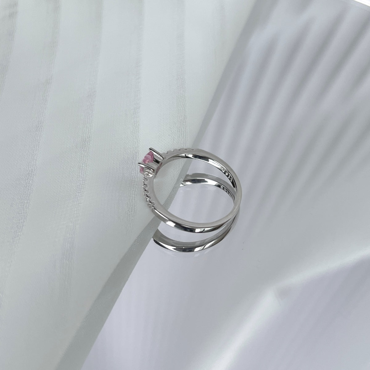 [Polaidi Jewelry]0.5 Carat CaratEternity Charming Heart Shape Lover Ring
