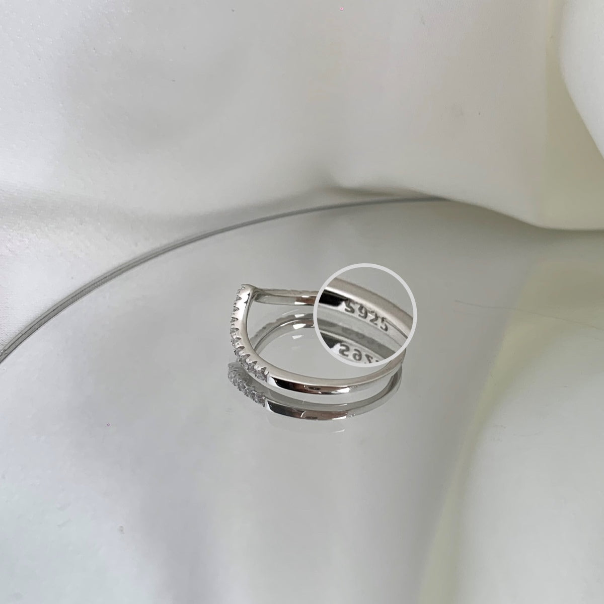 [Polaidi Jewelry]Elaborate Tennis Band Ring