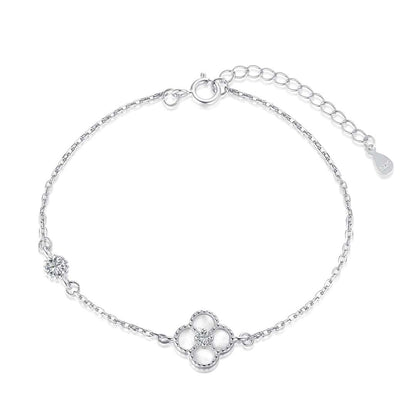 [Polaidi Jewelry]Delicate Four Leaf Clover Bracelet