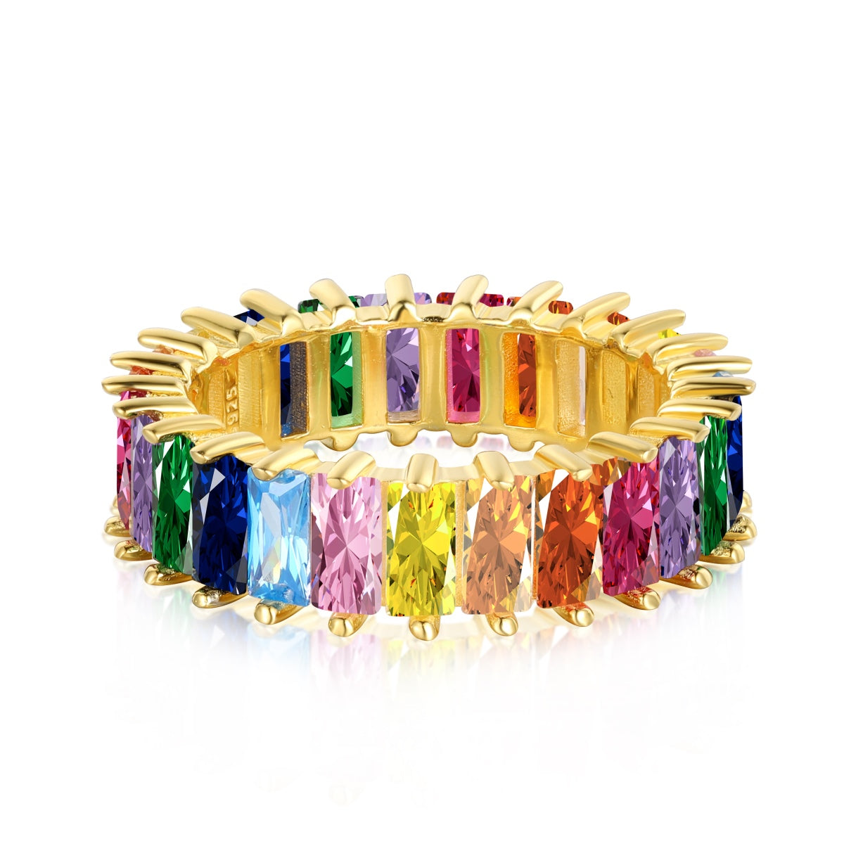 [Polaidi Jewelry]Unique Colorful Radiant Cut RIng