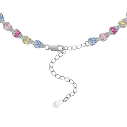 [Polaidi Jewelry]Radiant Colorful Rainbow Necklace