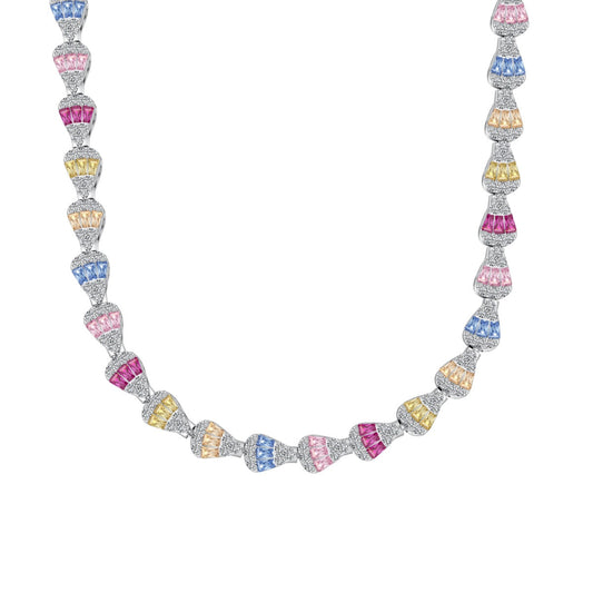 [Polaidi Jewelry]Radiant Colorful Rainbow Necklace