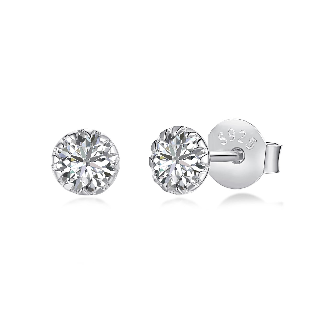 [Polaidi Jewelry]Sparkling Colorful Round Shape Earrings