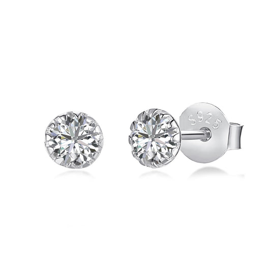 [Polaidi Jewelry]Sparkling Colorful Round Shape Earrings