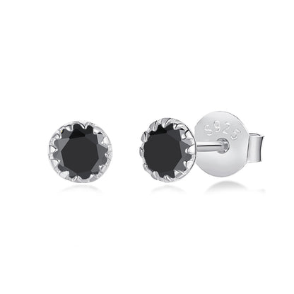 [Polaidi Jewelry]Sparkling Colorful Round Shape Earrings