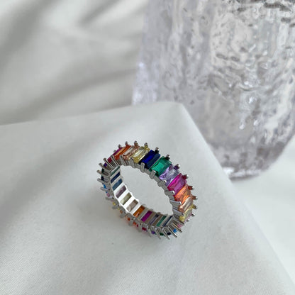 [Polaidi Jewelry]Unique Colorful Radiant Cut RIng