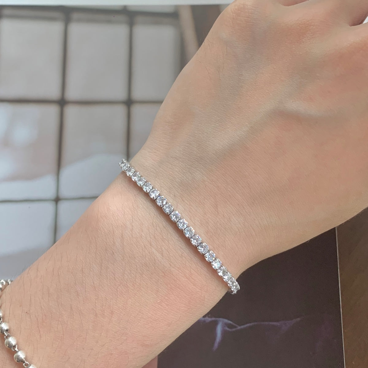 [Polaidi Jewelry]Sparkling Round Cut Daily Bracelet