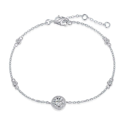 [Polaidi Jewelry]Dazzling Round Cut Shape Bracelet