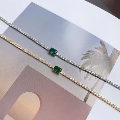 [Polaidi Jewelry]1.0 Carat Unique Emerald Cut Banquet Bracelet