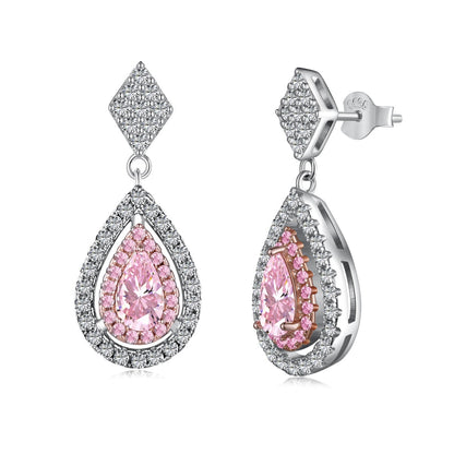 [Polaidi Jewelry]Ornate Delicate Water Drop Shape Banquet Earrings