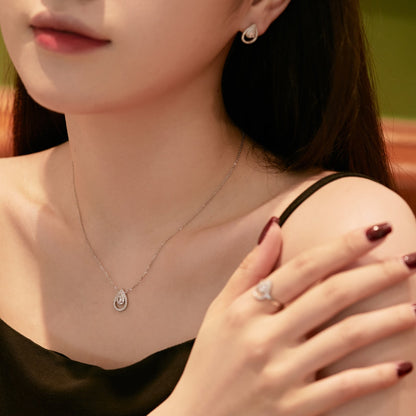 [Polaidi Jewelry]Sparkling Delicate Water Drop Shape Daily Earrings