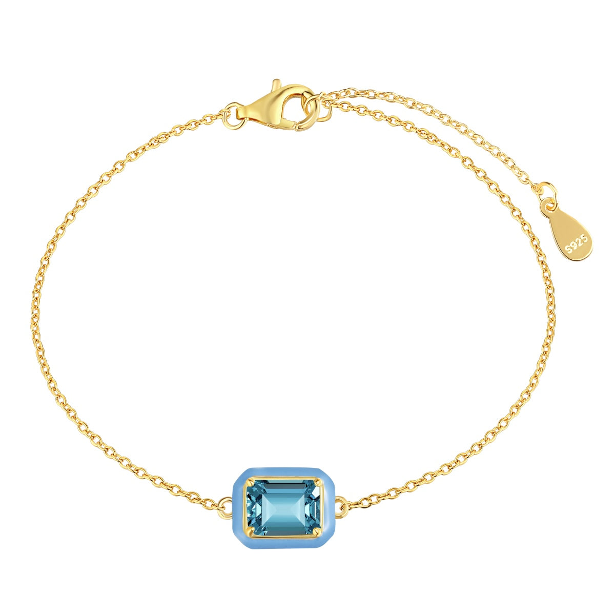 [Polaidi Jewelry]2.0 Carat Sparkling Colorful Emerald Cut Daily Bracelet