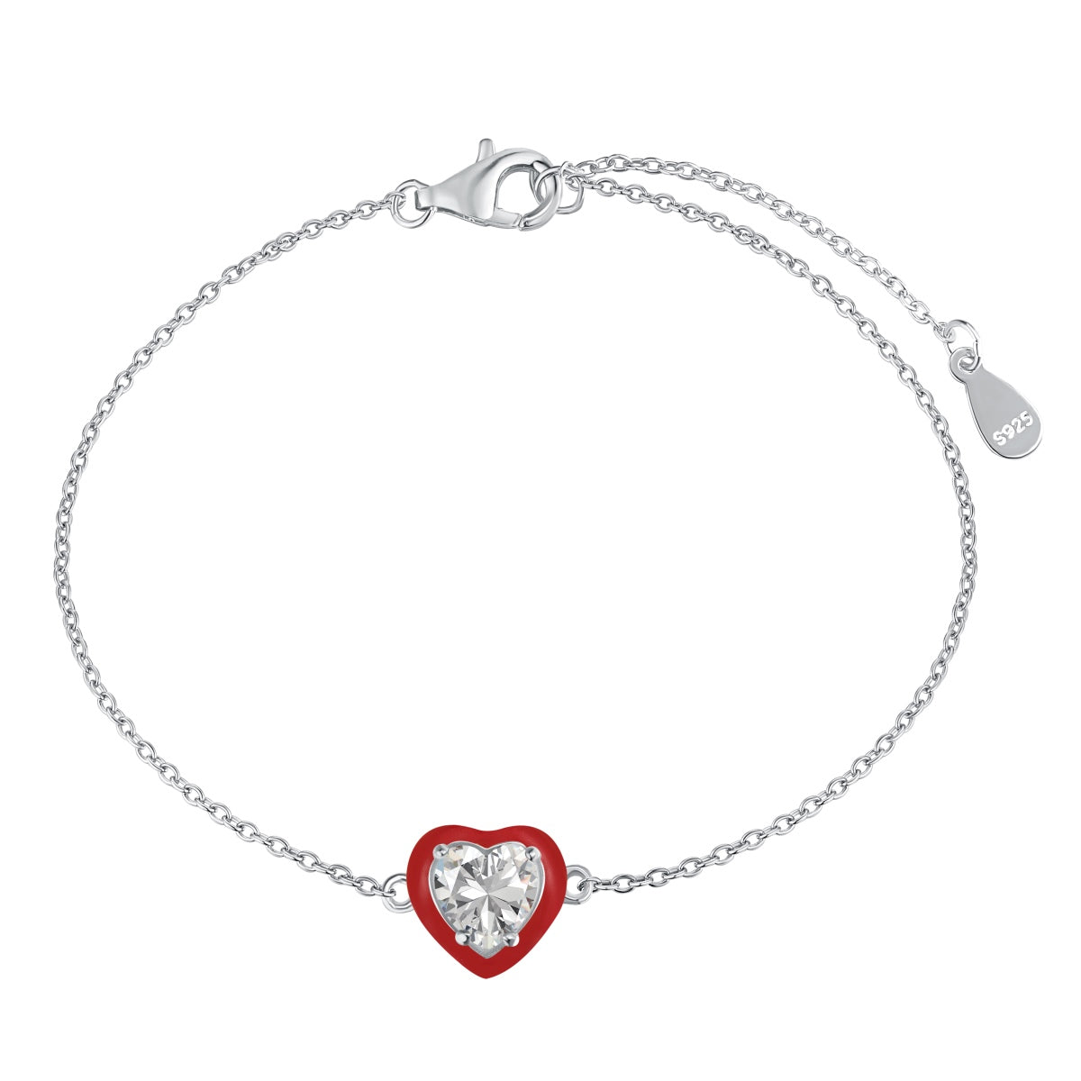 [Polaidi Jewelry]Sparkling Romantic Heart Shape Lover Bracelet